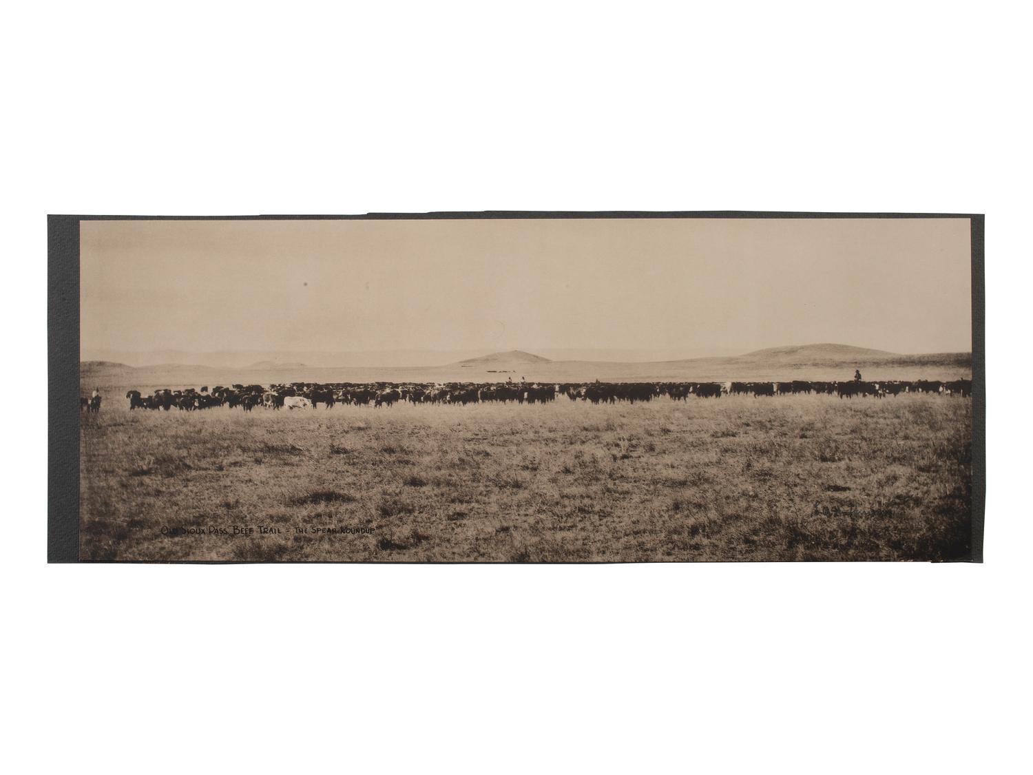 [WESTERN AMERICANA]. HUFFMAN, L.A., photog. 4 panoramic collotypes with western subject matter.