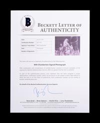 A Wilt Chamberlain Signed Autograph Photograph, (BAS Beckett Authentication Services Certified),