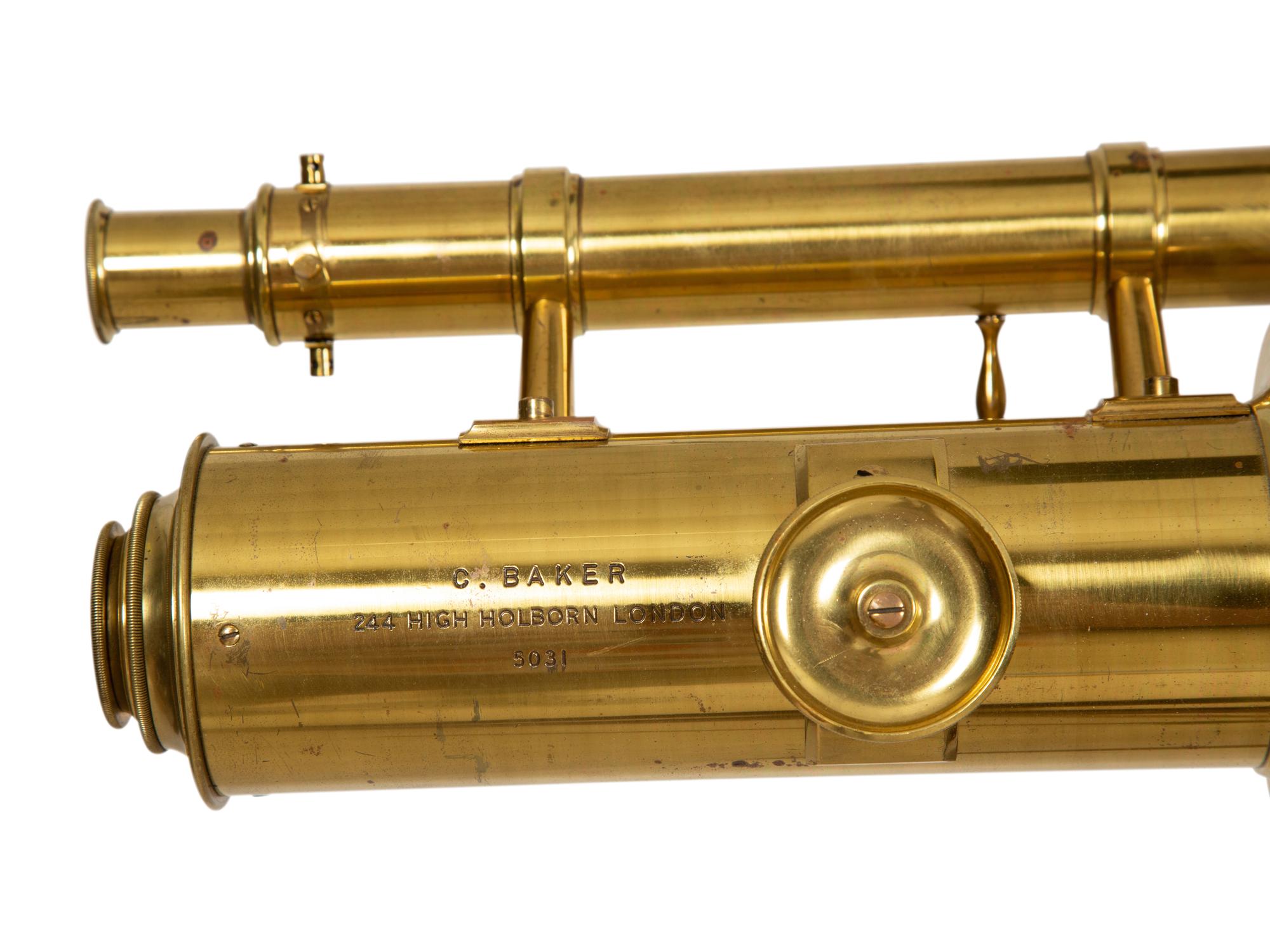 An English Brass Telescope on a Mahogany Tripod
