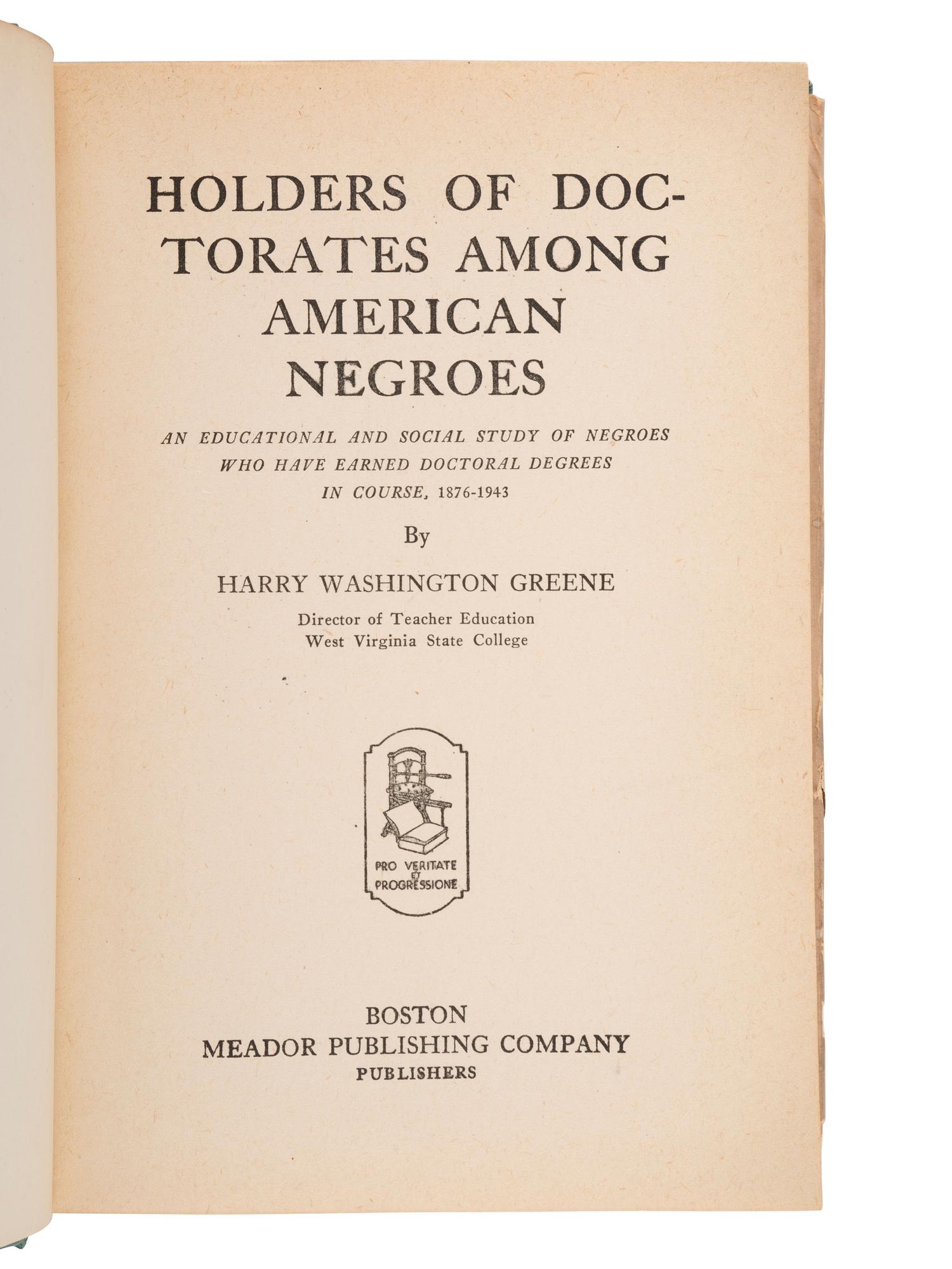 [EDUCATION]. 2 titles, incl. Freedmen's Aid and Southern Education Society . Cincinnati, 1904.