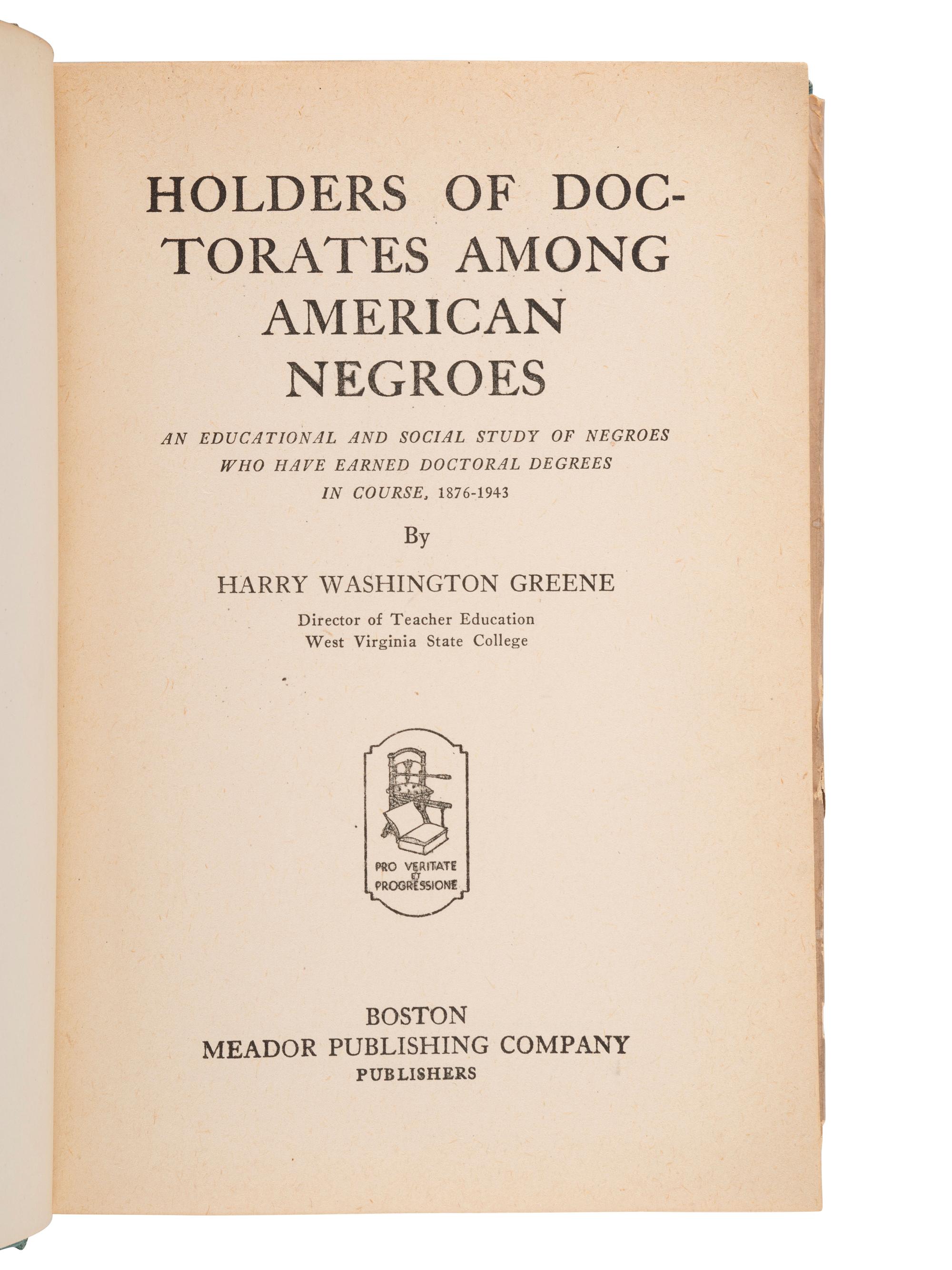 [EDUCATION]. 2 titles, incl. Freedmen's Aid and Southern Education Society . Cincinnati, 1904.