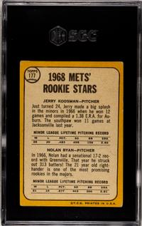 A 1968 Topps Nolan Ryan Rookie Baseball Card No. 177 (SGC 1.5)