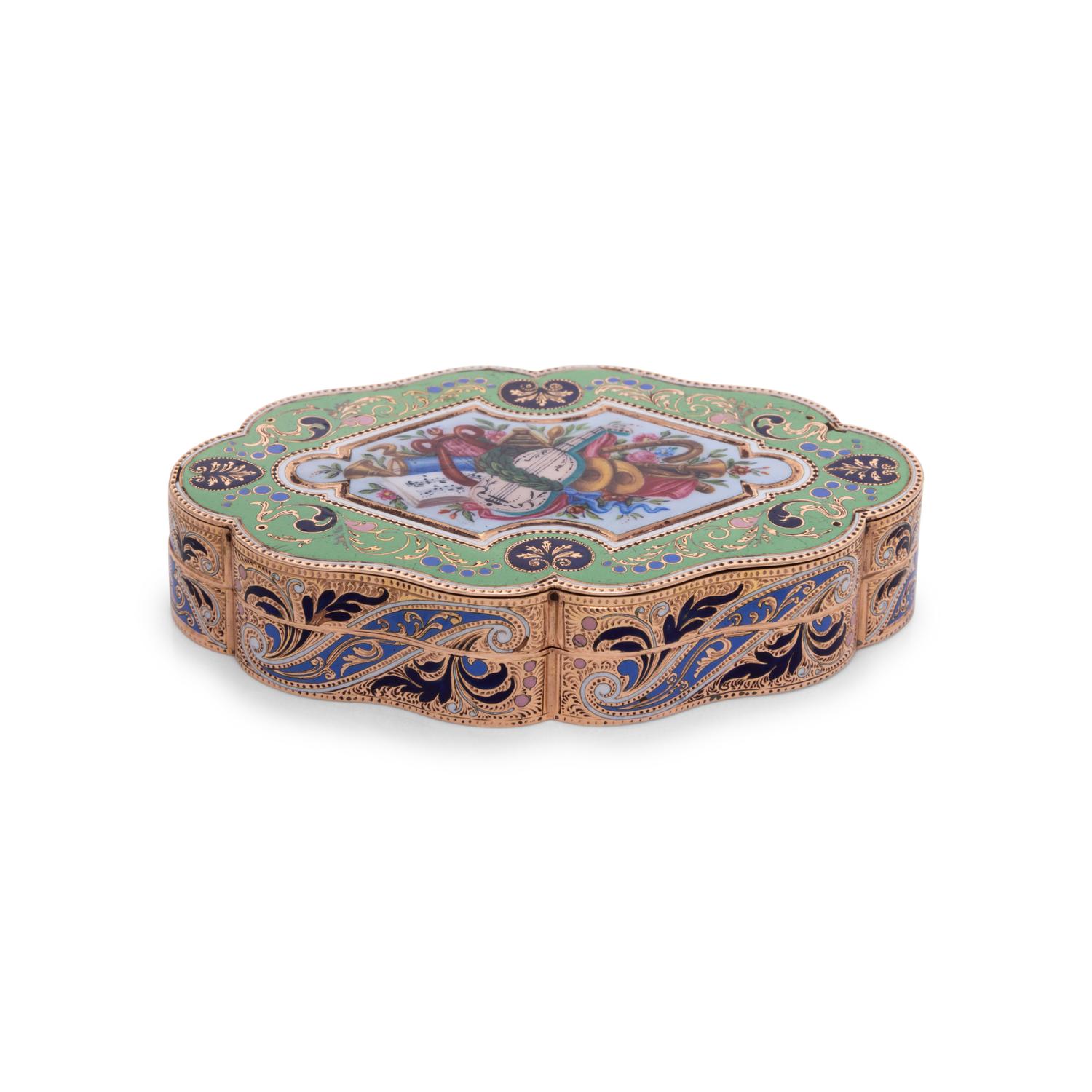 A Gold and Enamel Snuff Box Made for the Turkish Market