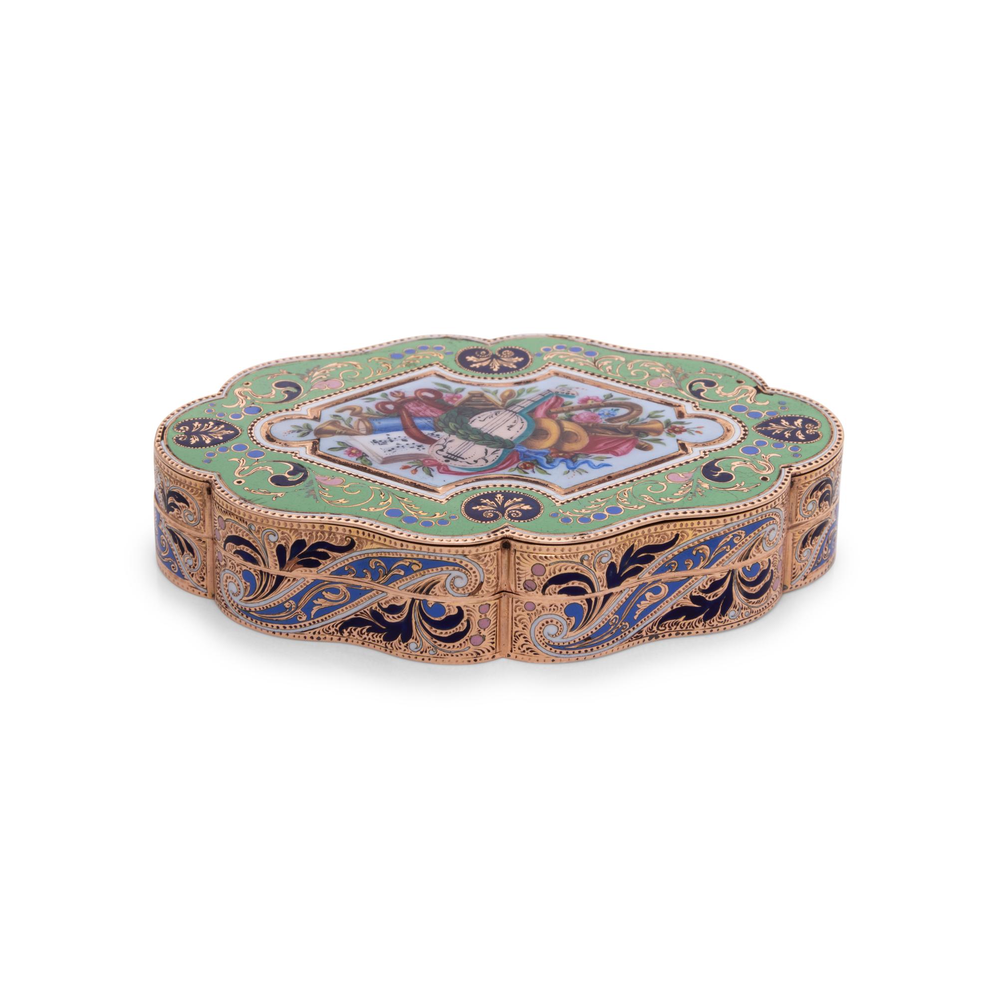 A Gold and Enamel Snuff Box Made for the Turkish Market