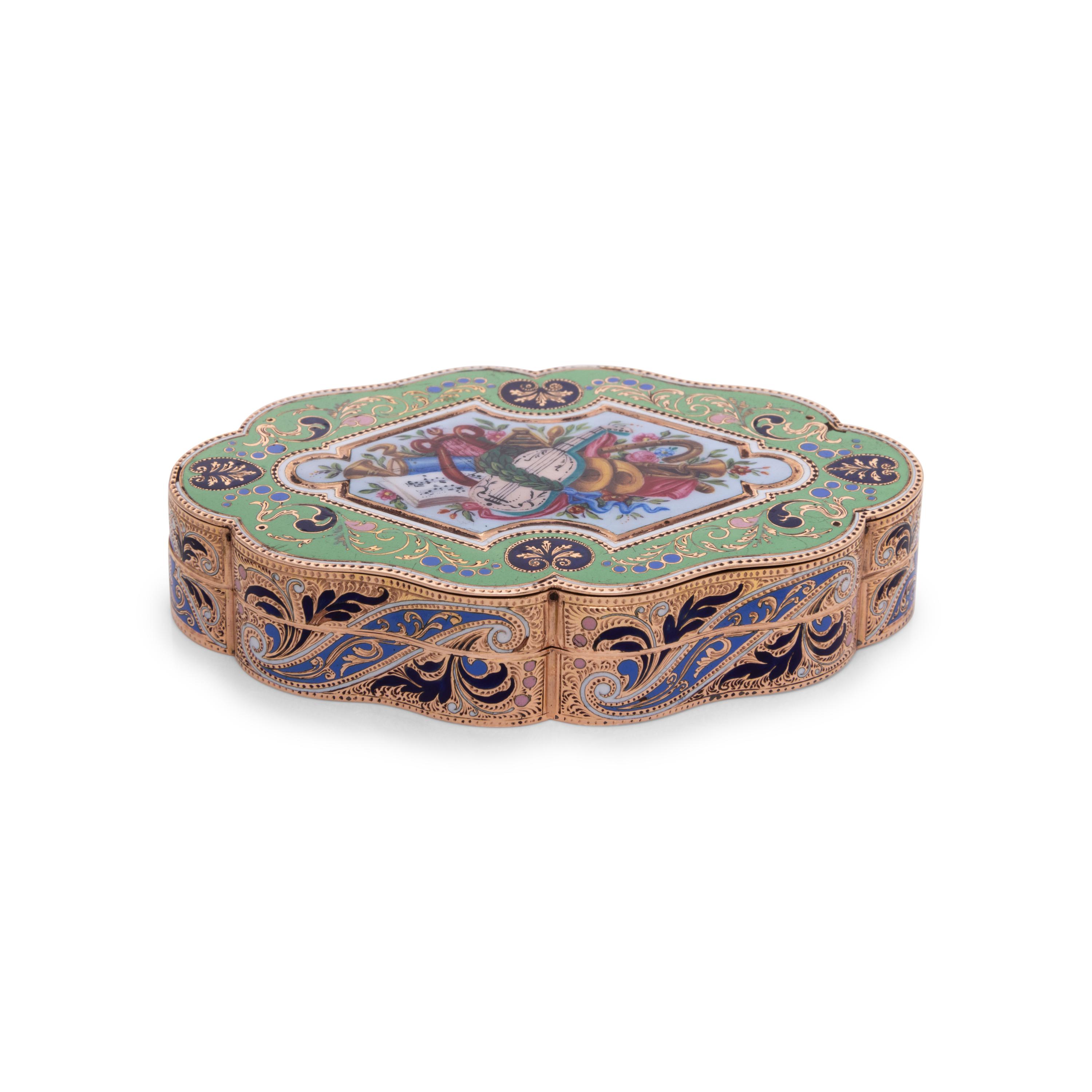 A Gold and Enamel Snuff Box Made for the Turkish Market