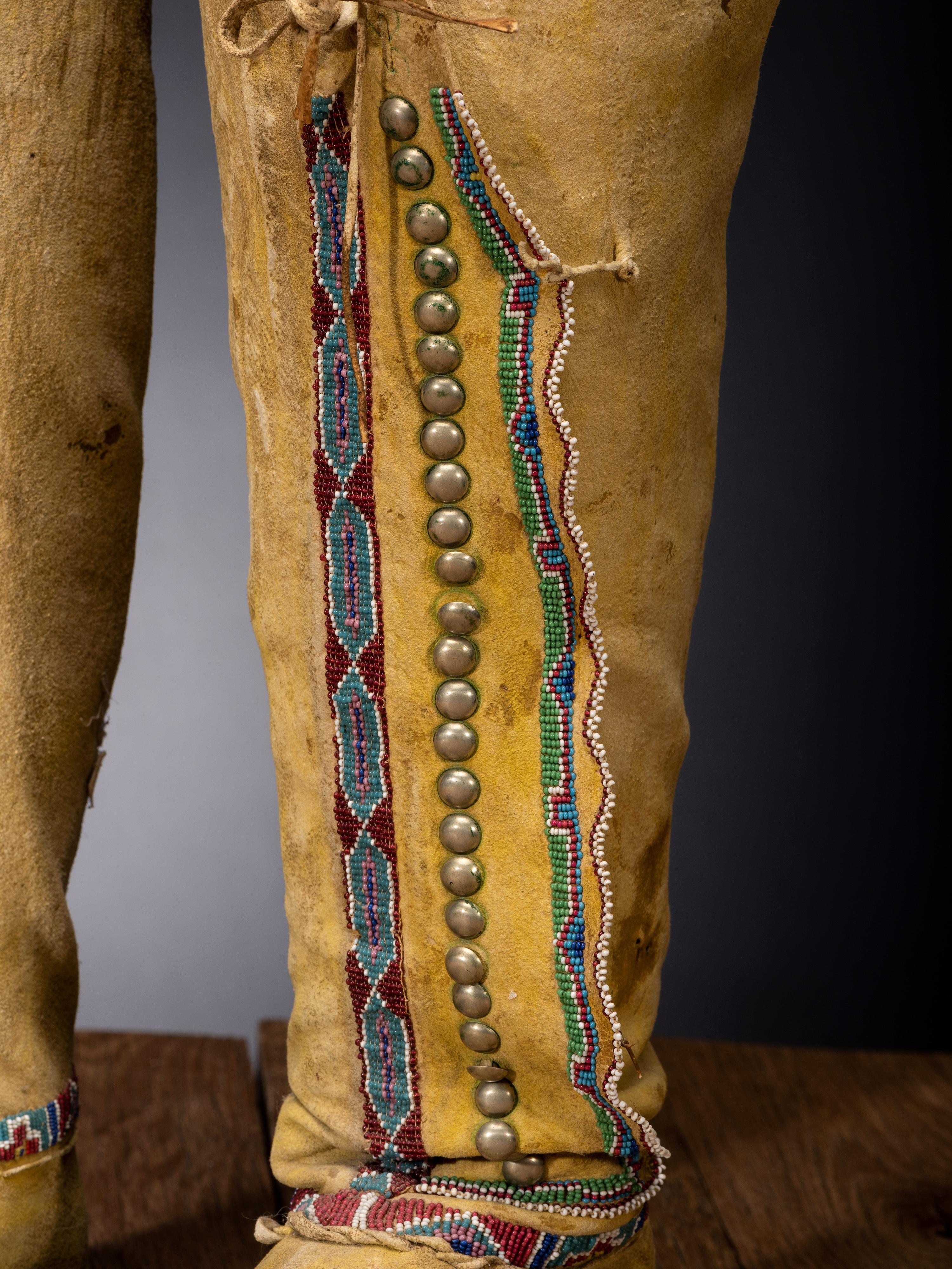 Kiowa Beaded Hide Boot Moccasins