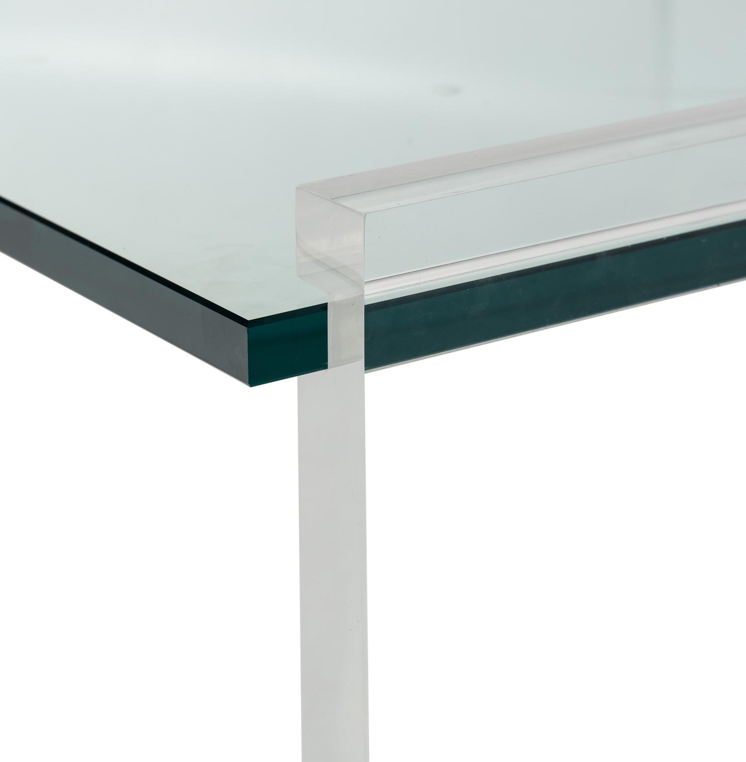 A Custom Acrylic and Glass Pedestal Stand