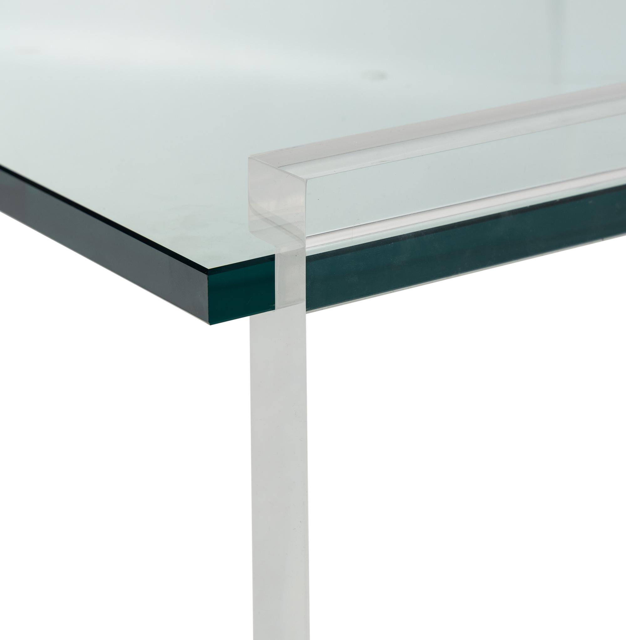 A Custom Acrylic and Glass Pedestal Stand