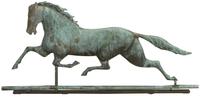 Running horse full-bodied copper weathervane 19th century