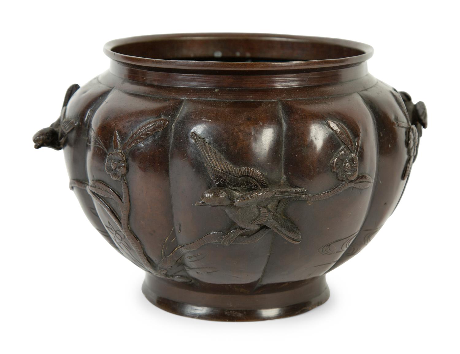 A Japanese Bronze Jardinière