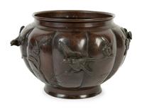 A Japanese Bronze Jardinière