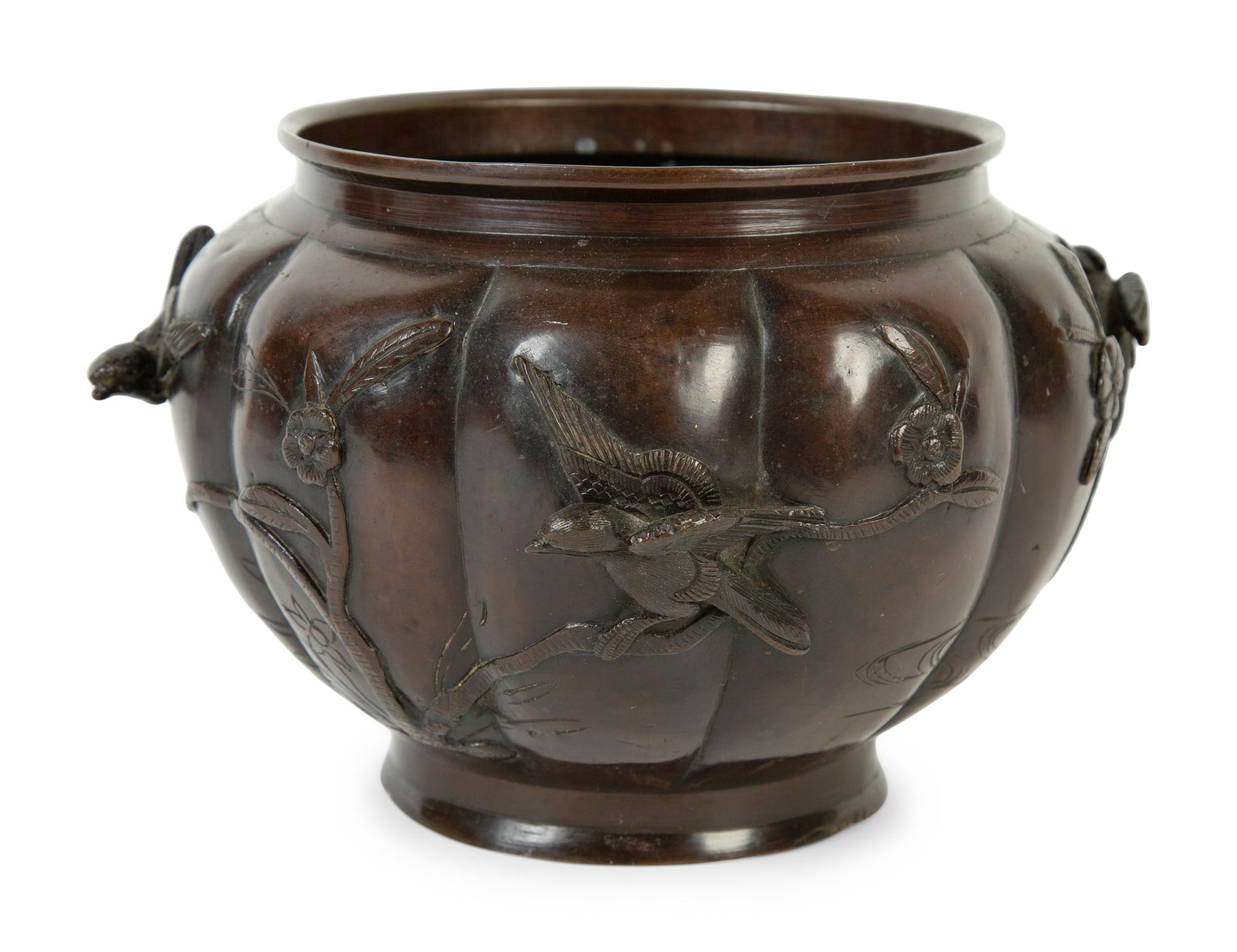 A Japanese Bronze Jardinière