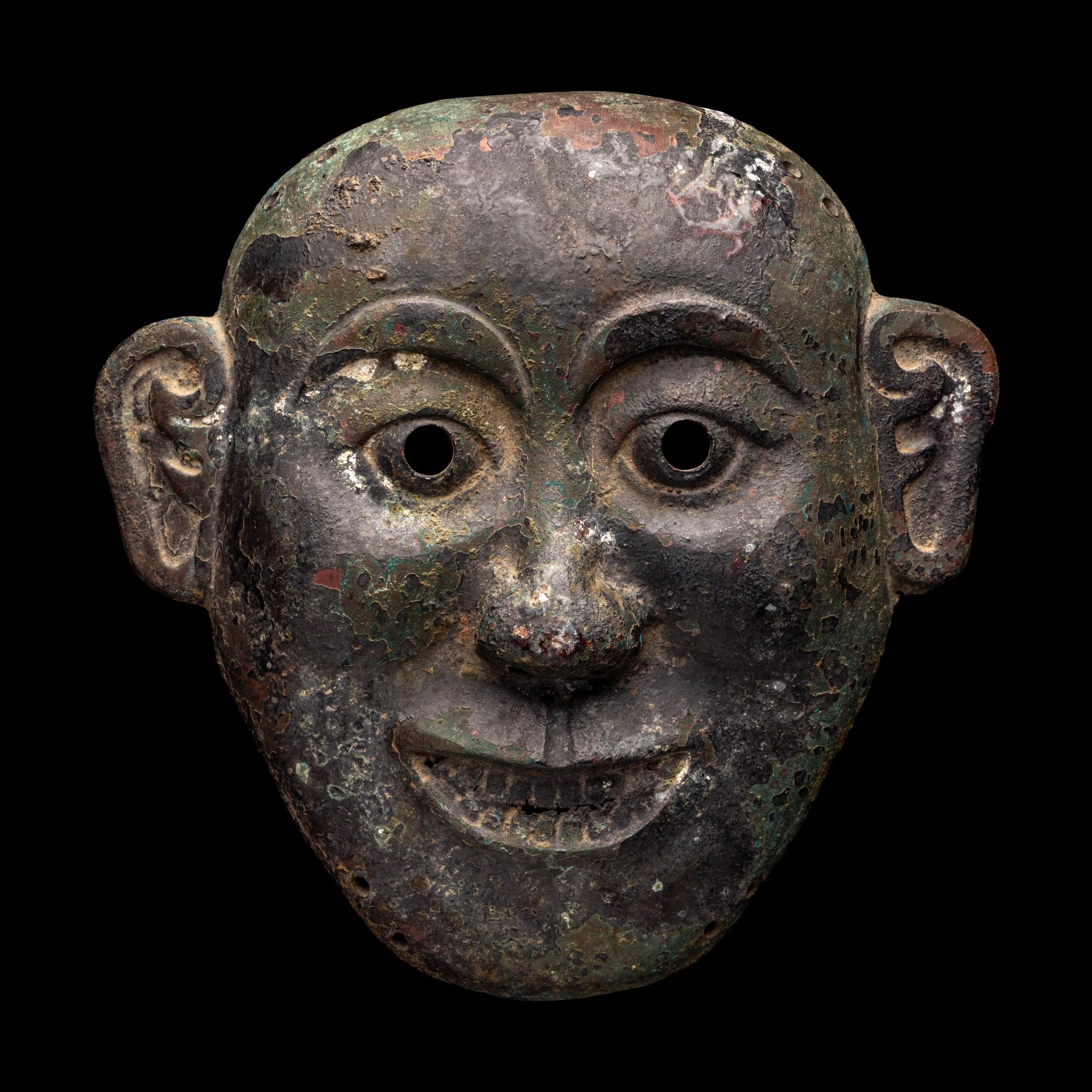 A Chinese Bronze Funerary Mask