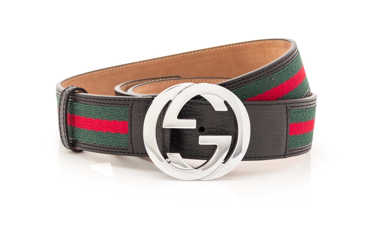 A Gucci Signature Web Belt, 42" x 1.6".