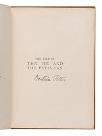 POTTER, Helen Beatrix (“Beatrix Potter”) (1866-1943). The Tale of the Pie and the Patty-Pan . London and New York by Frederick Warne & Co., [undated but ca 1930].