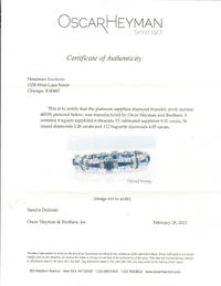 OSCAR HEYMAN, SAPPHIRE AND DIAMOND BRACELET