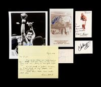 A Group of 1970s - 1980s Boxing Heavyweight Contender Autographs,