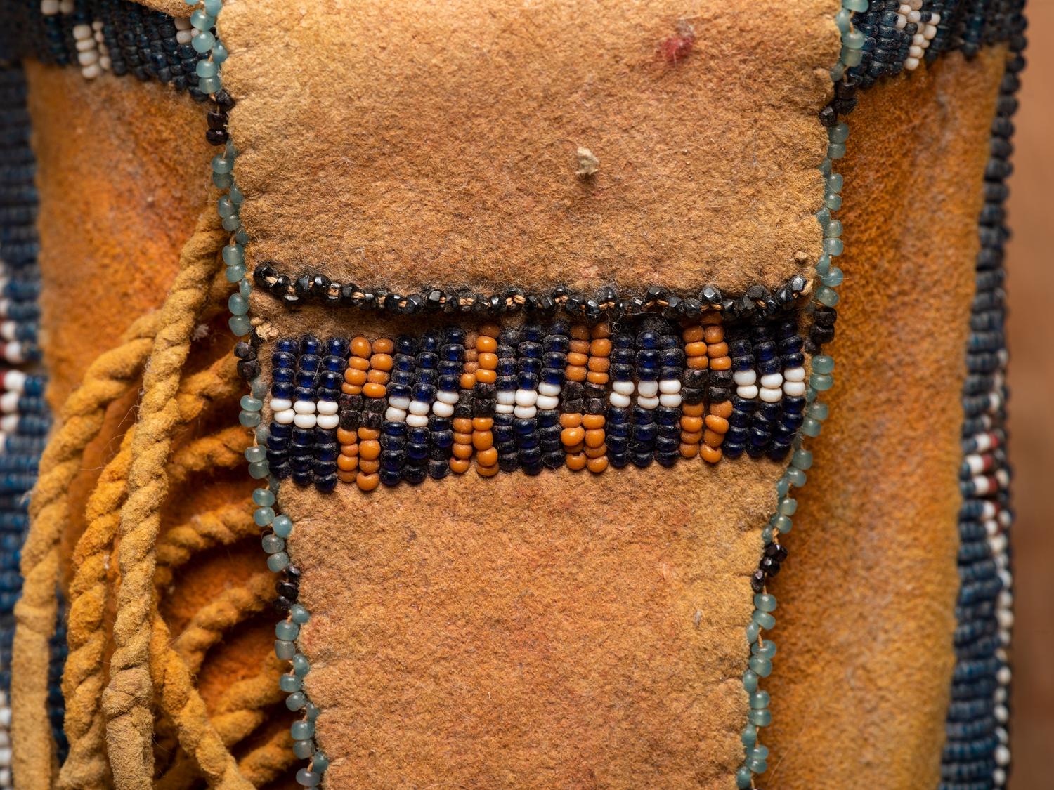 Kiowa Beaded Hide Moccasins