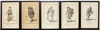 A Group of 10 English Engravings Framed: 13 1/4 x 8 3/4 inches.