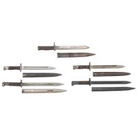 Lot of Two Siamese Bayonets, Two Czech, one Turkish Ersatz