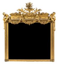 A Continental Giltwood Mirror Height 60 3/8 inches x width 52 inches. — LATE 19TH CENTURY