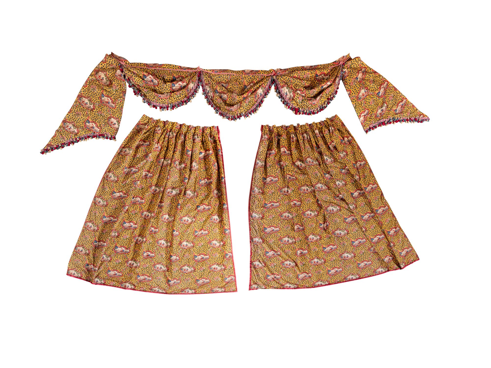 A Set of Cotton Drapery Panels