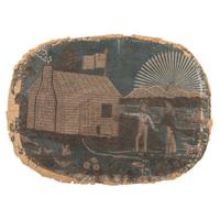 William Henry Harrison 1840 Campaign Illustrated Band Box Lid