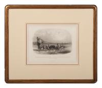 BODMER, Karl (1809-1893). ACKERMANN & Co., publisher. Dog-Sledges of the Mandan Indians.