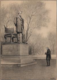 George Timothy Tobin (American, 1864-1956) Edwin Booth at Lincoln's Tomb, early 20th century