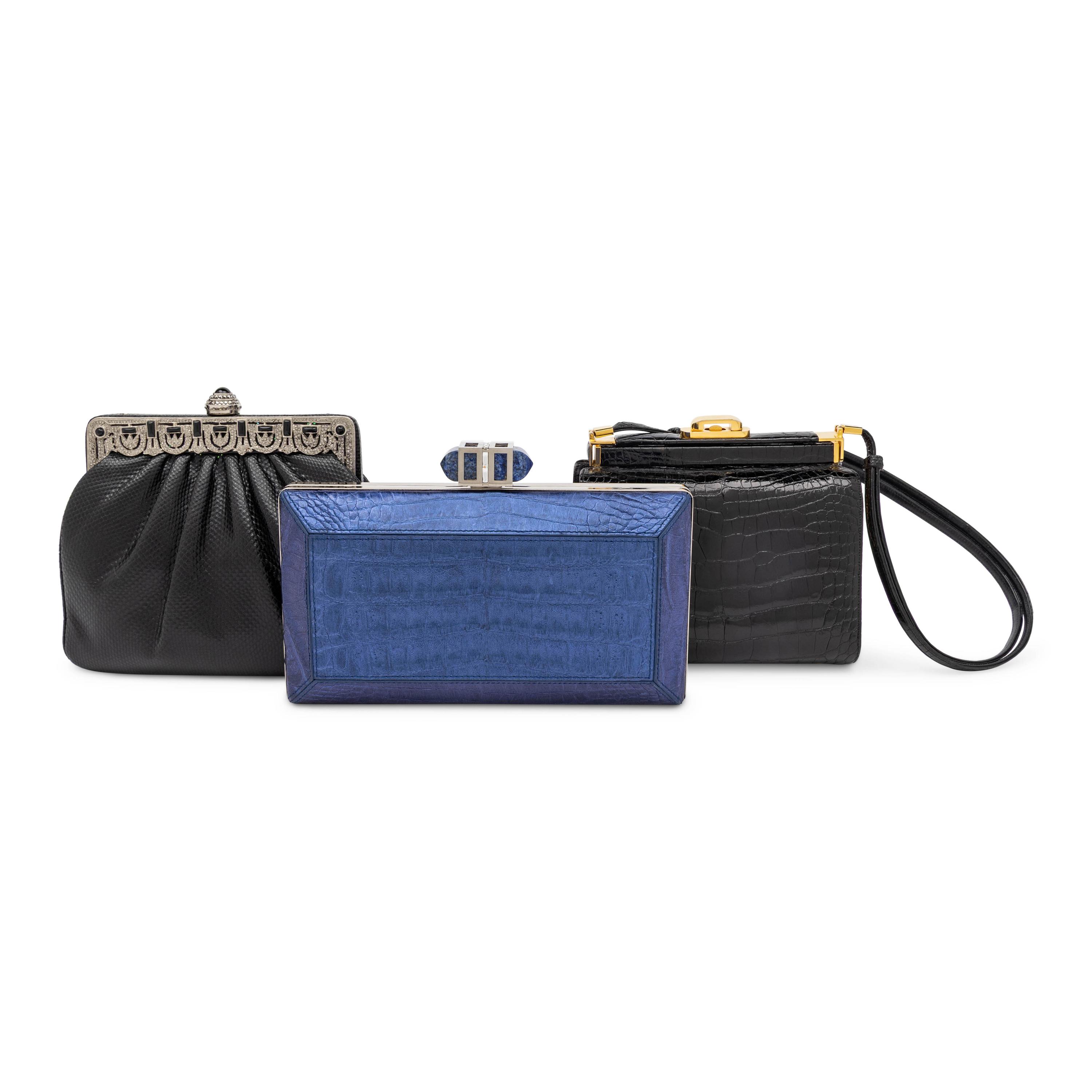 Judith Leiber, Three Exotic Skin Evening Bags