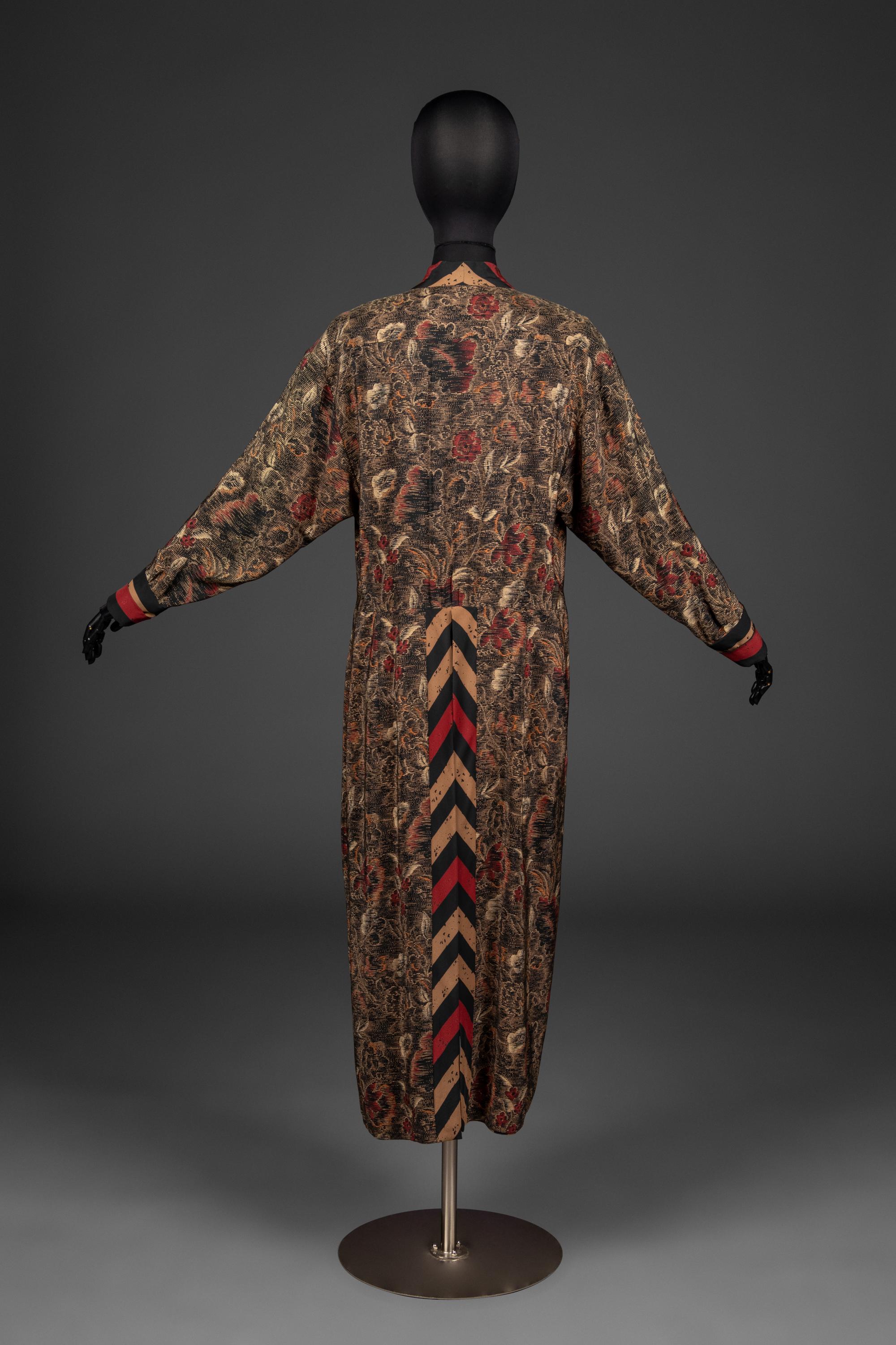 Chloé Printed Silk Long Jacket, by Karl Lagerfeld, 1980s