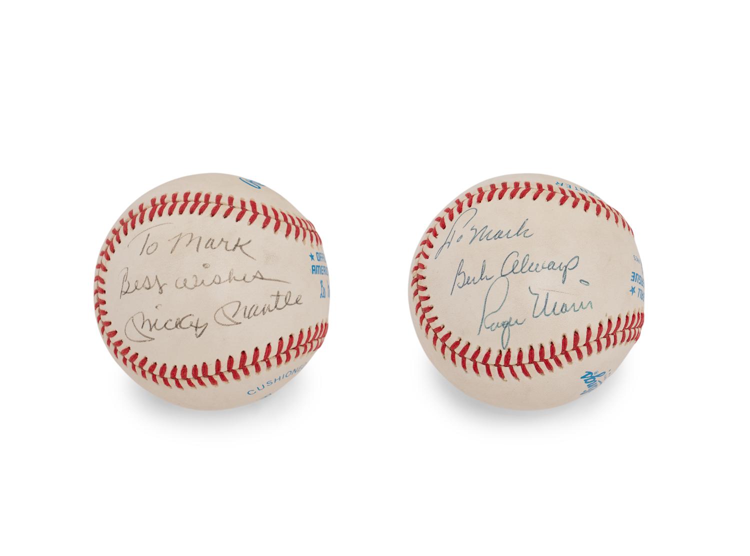 A Mickey Mantle and Roger Maris Dual Signed Autograph Baseball (Beckett Authentication Services)