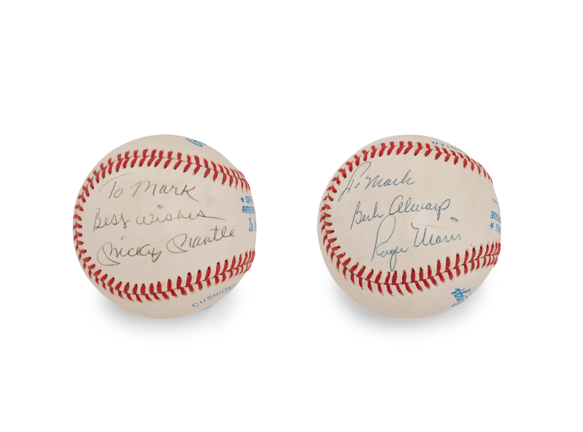 A Mickey Mantle and Roger Maris Dual Signed Autograph Baseball (Beckett Authentication Services)