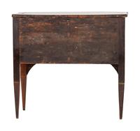 A George III Fan-Inlaid Mahogany Bow-Front Server