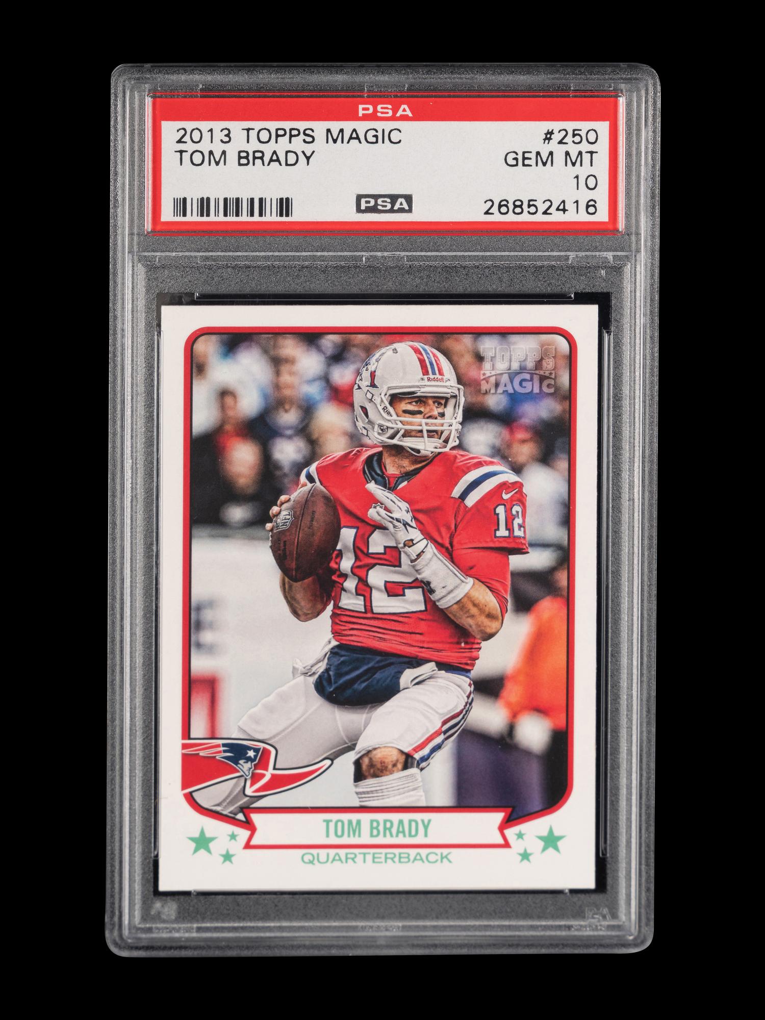 A 2013 Topps Magic Tom Brady Football Card No. 250 (PSA 10 GEM MINT)