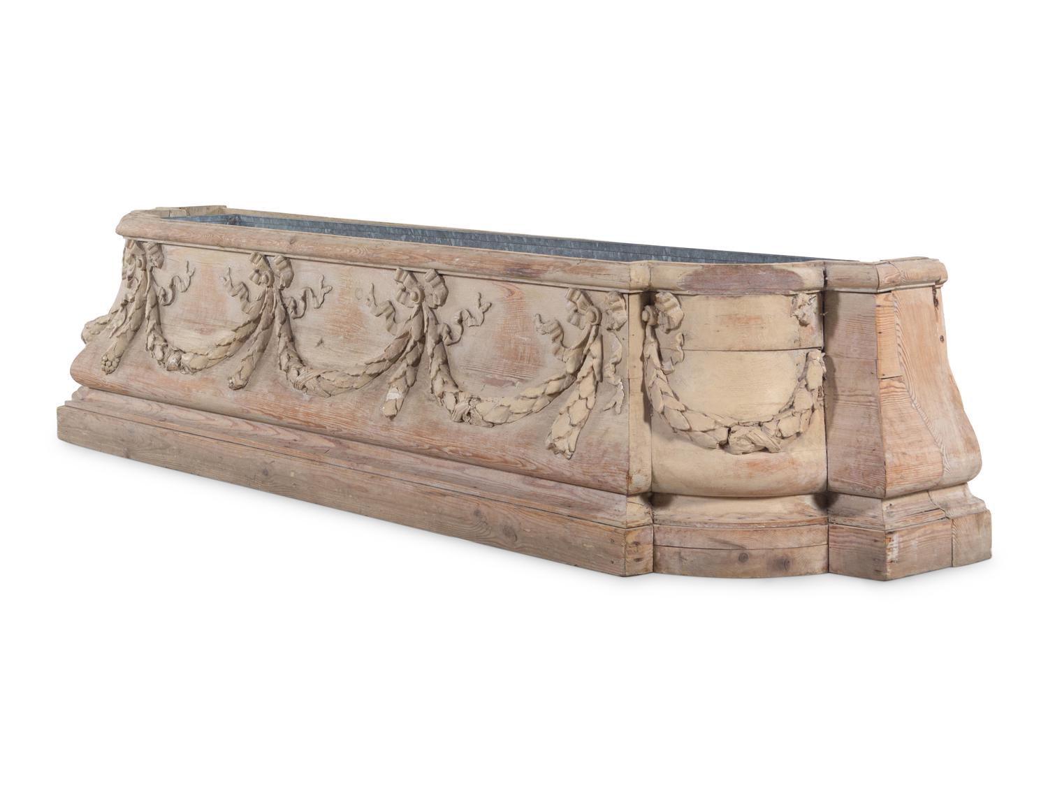 A Neoclassical Style Painted Wood Jardinière