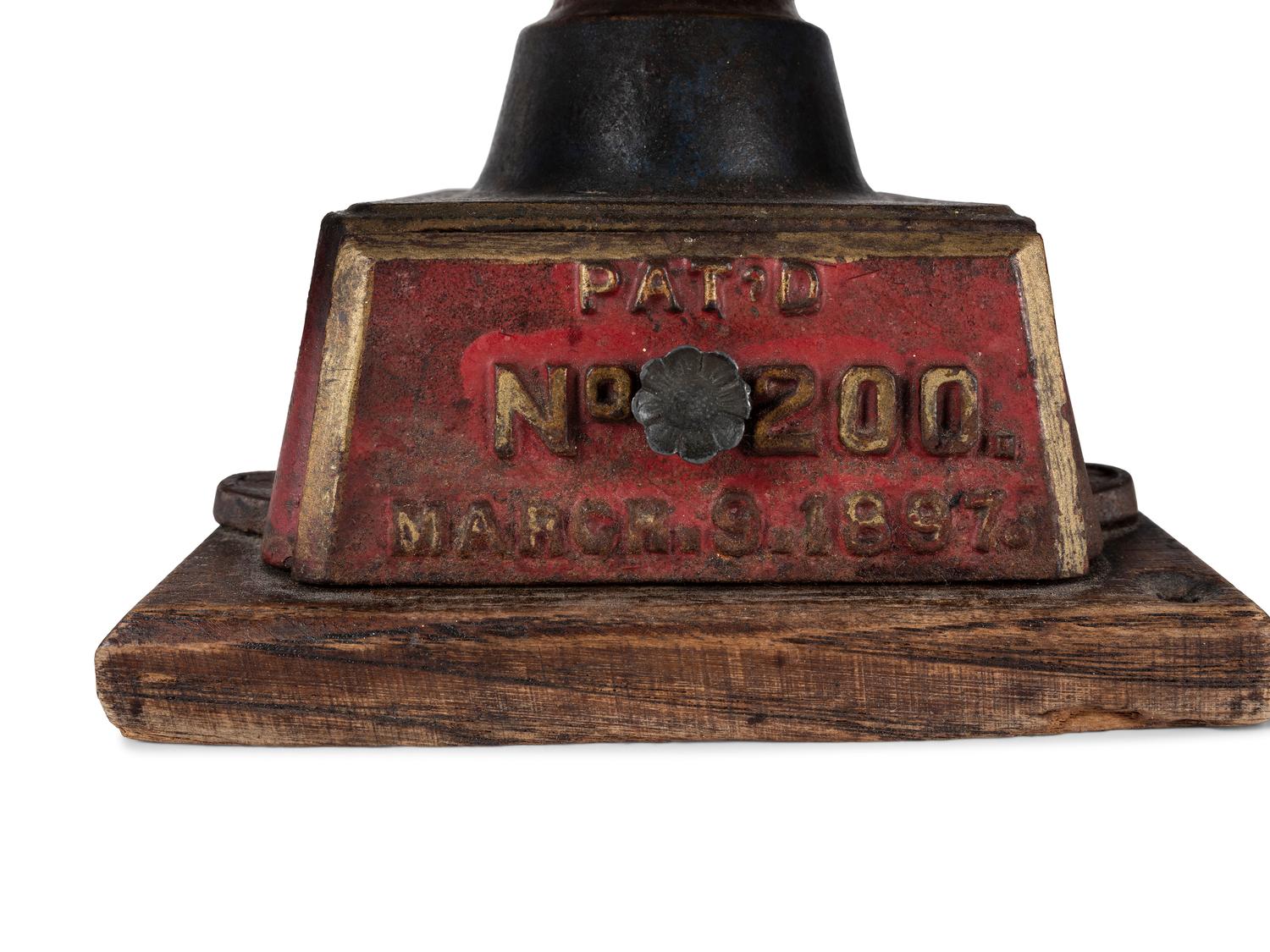 A Charles Parker Model 200 Painted Cast Iron Coffee Mill