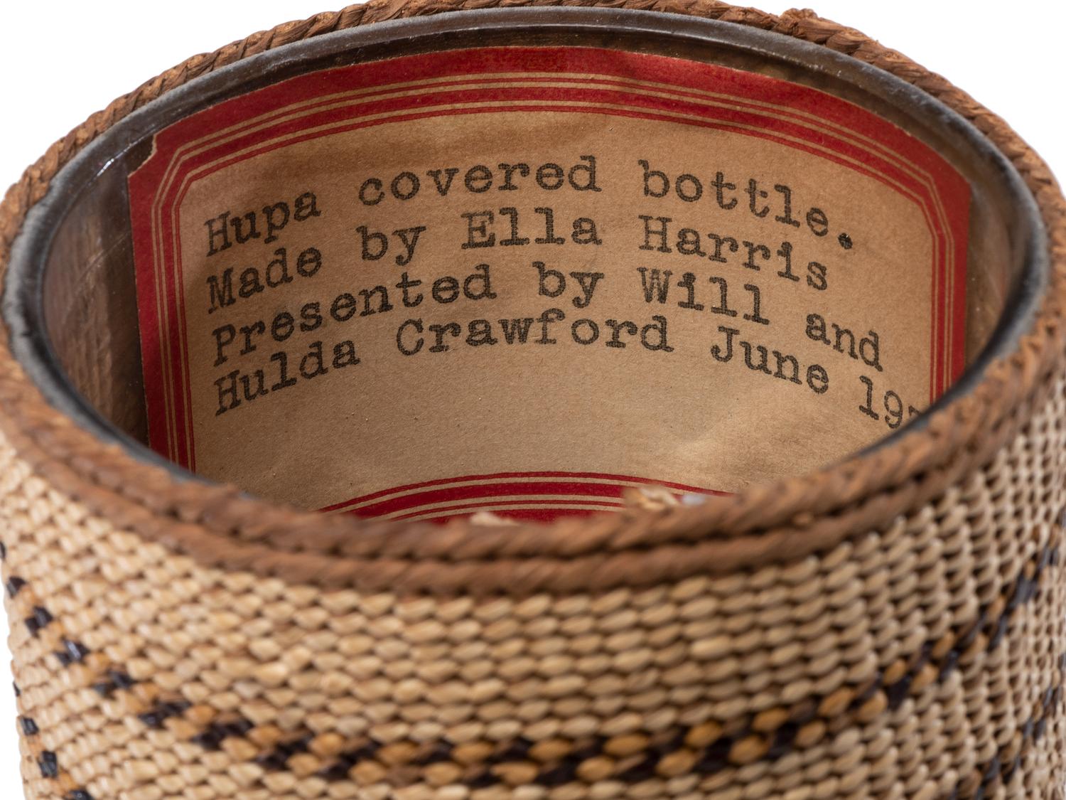Basketry Bowls and Covered Bottle