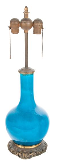 A Claire de Lune Chinese Table Lamp Height 14 inches. — MID 20TH CENTURY