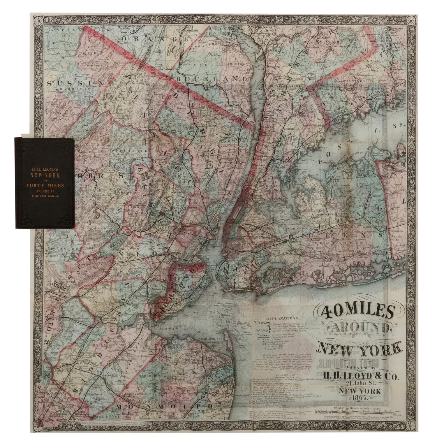 LLOYD, H. H. 40 Miles Around New York . New York: H. H. Lloyd & Co., 1867.