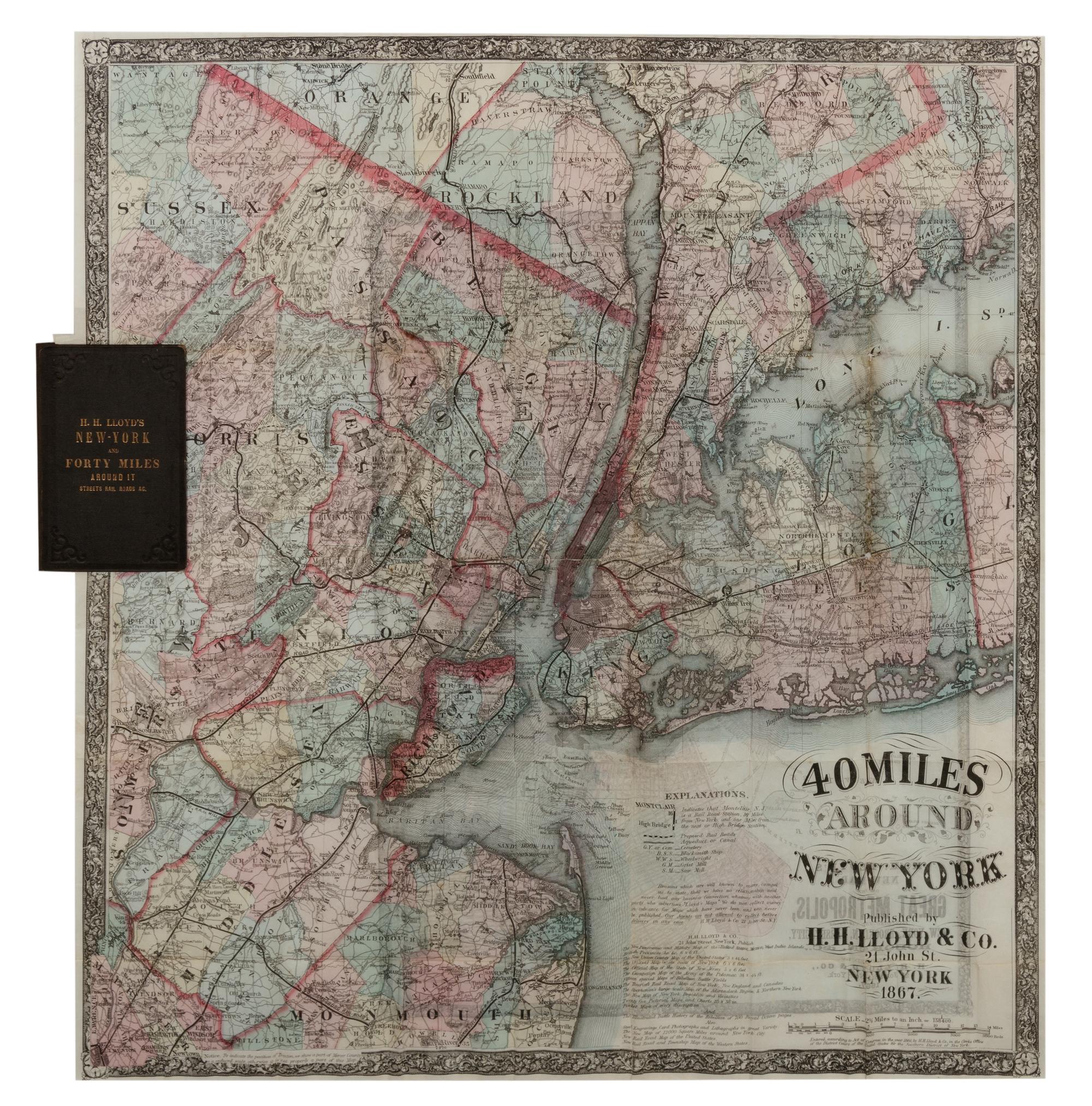 LLOYD, H. H. 40 Miles Around New York . New York: H. H. Lloyd & Co., 1867.