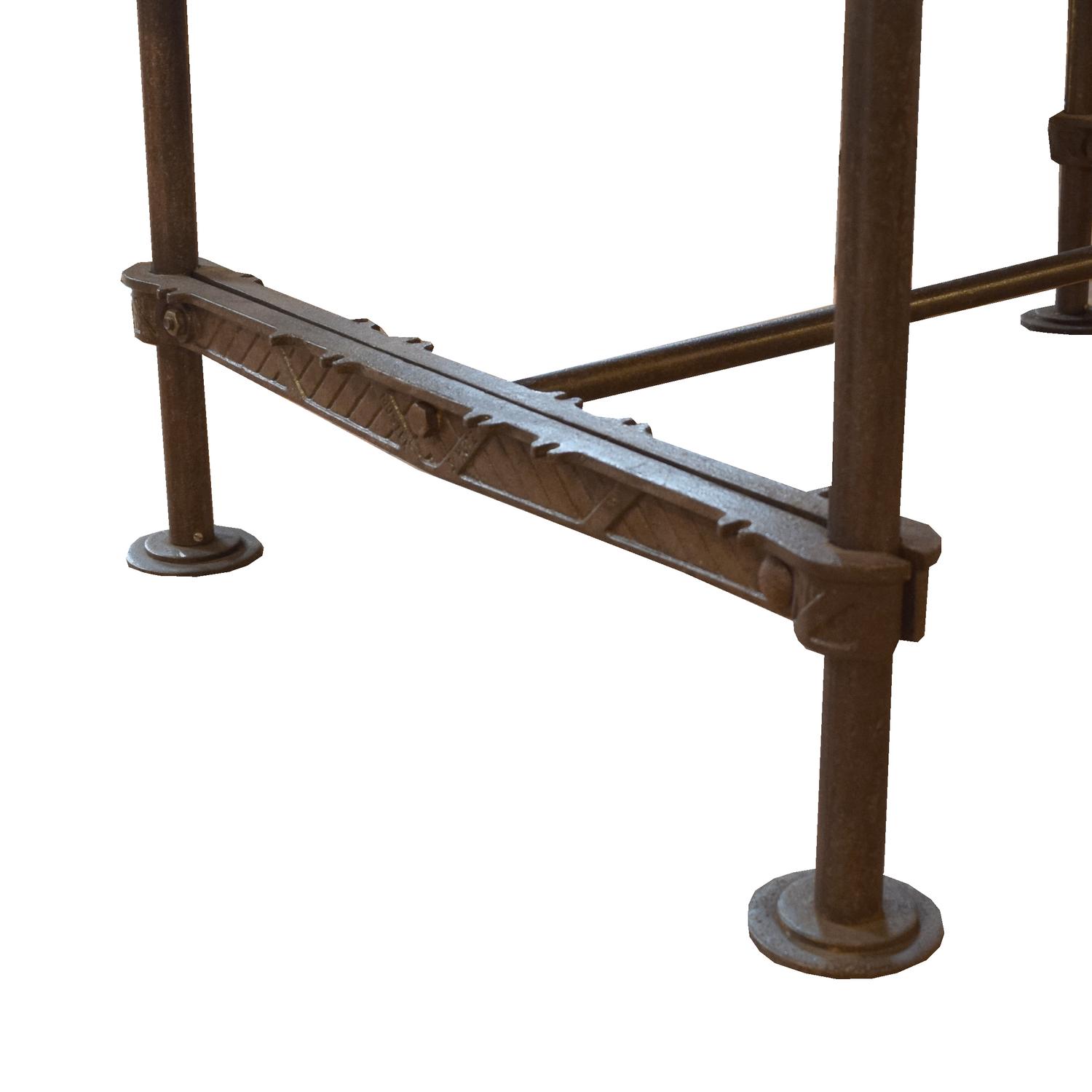 An Iron and Wood Industrial Table 134" W x 33" D x 30" H — France, First Half 20th Century