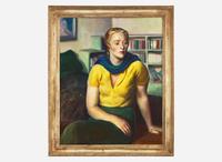 Guy Pène Du Bois (American, 1884-1958) - Portrait of Mary Lightfoot Tarleton Knollenberg