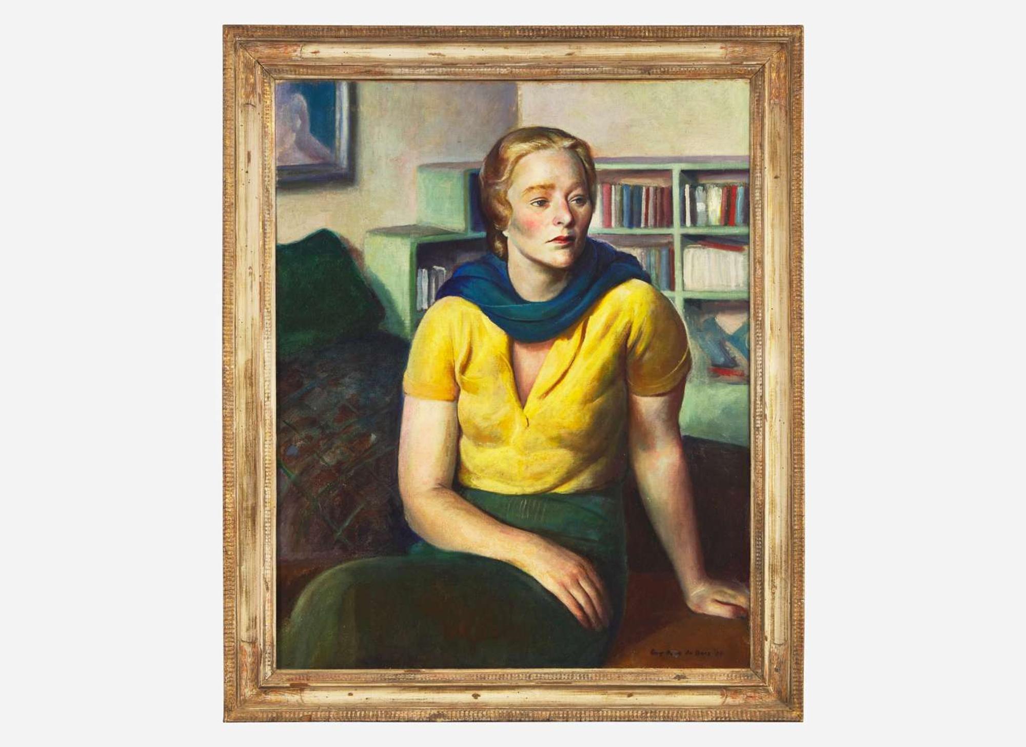 Guy Pène Du Bois (American, 1884-1958) - Portrait of Mary Lightfoot Tarleton Knollenberg
