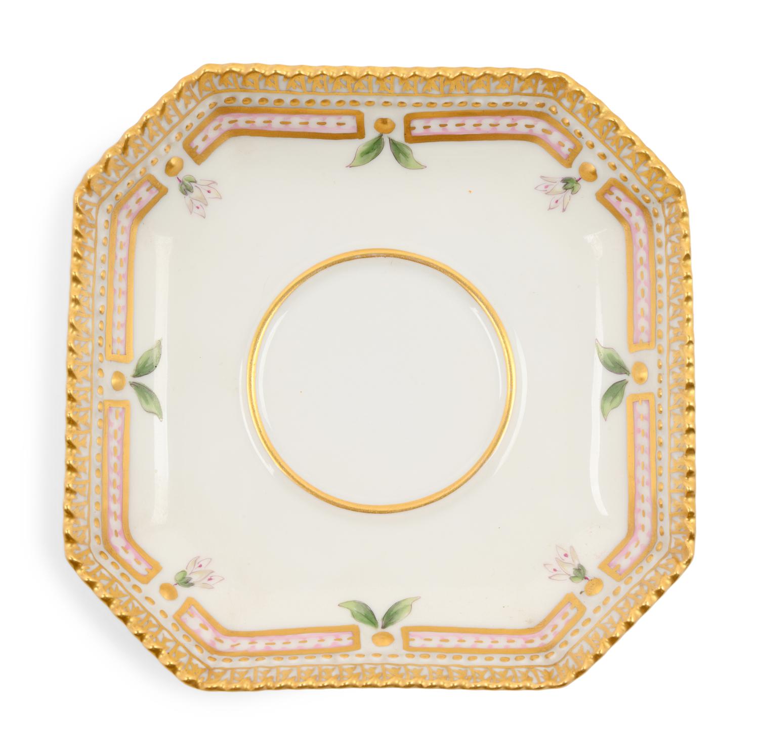 A Set of Eight Royal Copenhagen Flora Danica Pots de Crème and Saucers