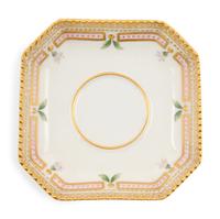 A Set of Eight Royal Copenhagen Flora Danica Pots de Crème and Saucers