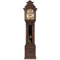 A Renaissance Revival Carved Oak Tall Case Clock