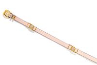 A Gianni Versace Pink Leather Narrow Belt, Size 75/30.