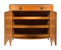 An Edwardian Painted Satinwood Bowfront Cabinet