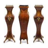 Three Louis XV Style Gilt Metal Mounted Pedestals Height 43 inches. — 20TH CENTURY